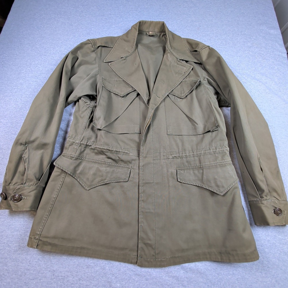 WWII US Army M-1943 M43 Field Jacket 36R 1945 Original Military 370E WW2